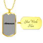 I Heart Beagles Necklace Stainless Steel or 18k Gold Dog Tag 24" Chain-Express Your Love Gifts