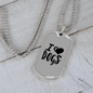 I Heart Dogs Necklace Stainless Steel or 18k Gold Dog Tag 24" Chain-Express Your Love Gifts