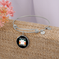 I Hug My Cat Bracelet Stainless Steel or 18k Gold Circle Bangle-Express Your Love Gifts