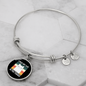 I Hug My Cat Bracelet Stainless Steel or 18k Gold Circle Bangle-Express Your Love Gifts