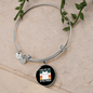 I Hug My Cat Bracelet Stainless Steel or 18k Gold Circle Bangle-Express Your Love Gifts
