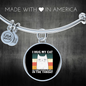I Hug My Cat Bracelet Stainless Steel or 18k Gold Circle Bangle-Express Your Love Gifts