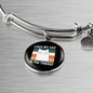 I Hug My Cat Bracelet Stainless Steel or 18k Gold Circle Bangle-Express Your Love Gifts