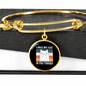 I Hug My Cat Bracelet Stainless Steel or 18k Gold Circle Bangle-Express Your Love Gifts