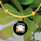 I Hug My Cat Bracelet Stainless Steel or 18k Gold Circle Bangle-Express Your Love Gifts