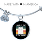 I Hug My Cat Bracelet Stainless Steel or 18k Gold Circle Bangle-Express Your Love Gifts