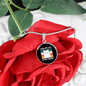 I Hug My Cat Circle Necklace Stainless Steel or 18k Gold 18-22"-Express Your Love Gifts