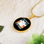 I Hug My Cat Circle Necklace Stainless Steel or 18k Gold 18-22"-Express Your Love Gifts