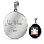 I Hug My Cat Circle Necklace Stainless Steel or 18k Gold 18-22"-Express Your Love Gifts
