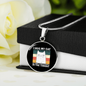 I Hug My Cat Circle Necklace Stainless Steel or 18k Gold 18-22"-Express Your Love Gifts