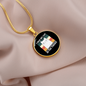 I Hug My Cat Circle Necklace Stainless Steel or 18k Gold 18-22"-Express Your Love Gifts