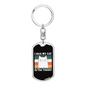 I Hug My Cat Keychain Stainless Steel or 18k Gold Dog Tag Keyring-Express Your Love Gifts