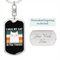 I Hug My Cat Keychain Stainless Steel or 18k Gold Dog Tag Keyring-Express Your Love Gifts