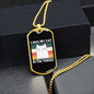 I Hug My Cat Necklace Stainless Steel or 18k Gold Dog Tag 24" Chain-Express Your Love Gifts
