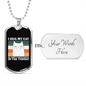 I Hug My Cat Necklace Stainless Steel or 18k Gold Dog Tag 24" Chain-Express Your Love Gifts
