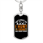 I Hunt & I Drink Keychain Stainless Steel or 18k Gold Dog Tag Keyring-Express Your Love Gifts
