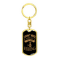 I Just Need Fishing Keychain Stainless Steel or 18k Gold Dog Tag Keyring-Express Your Love Gifts