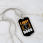 I Just Want All The Dogs Necklace Stainless Steel or 18k Gold Dog Tag 24" Chain-Express Your Love Gifts