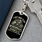 I Just Want To Go Riding Biker Keychain Stainless Steel or 18k Gold Dog Tag Keyring-Express Your Love Gifts