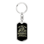I Just Want To Go Riding Biker Keychain Stainless Steel or 18k Gold Dog Tag Keyring-Express Your Love Gifts