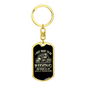 I Just Want To Go Riding Biker Keychain Stainless Steel or 18k Gold Dog Tag Keyring-Express Your Love Gifts