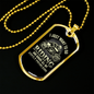 I Just Want To Go Riding Biker Necklace Stainless Steel or 18k Gold Dog Tag 24"-Express Your Love Gifts