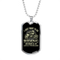 I Just Want To Go Riding Biker Necklace Stainless Steel or 18k Gold Dog Tag 24"-Express Your Love Gifts