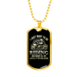 I Just Want To Go Riding Biker Necklace Stainless Steel or 18k Gold Dog Tag 24"-Express Your Love Gifts