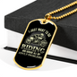 I Just Want To Go Riding Biker Necklace Stainless Steel or 18k Gold Dog Tag 24"-Express Your Love Gifts