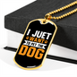 I Just Want To Pet Necklace Stainless Steel or 18k Gold Dog Tag 24" Chain-Express Your Love Gifts