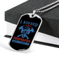 I Kissed A Firefighter Gift Stainless Steel or 18k Gold Dog Tag 24" Chain-Express Your Love Gifts