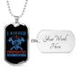 I Kissed A Firefighter Gift Stainless Steel or 18k Gold Dog Tag 24" Chain-Express Your Love Gifts
