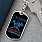I Kissed A Firefighter Keychain Stainless Steel or 18k Gold Dog Tag Keyring-Express Your Love Gifts