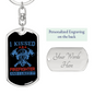 I Kissed A Firefighter Keychain Stainless Steel or 18k Gold Dog Tag Keyring-Express Your Love Gifts