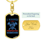 I Kissed A Firefighter Keychain Stainless Steel or 18k Gold Dog Tag Keyring-Express Your Love Gifts