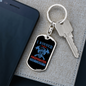 I Kissed A Firefighter Keychain Stainless Steel or 18k Gold Dog Tag Keyring-Express Your Love Gifts