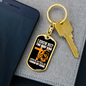 I Know My Guide Keychain Stainless Steel or 18k Gold Dog Tag Keyring-Express Your Love Gifts