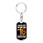 I Know My Guide Keychain Stainless Steel or 18k Gold Dog Tag Keyring-Express Your Love Gifts