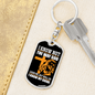I Know My Guide Keychain Stainless Steel or 18k Gold Dog Tag Keyring-Express Your Love Gifts