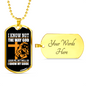 I Know My Guide Necklace Stainless Steel or 18k Gold Dog Tag 24" Chain-Express Your Love Gifts