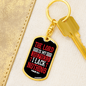 I Lack Nothing Psalm 23:1 Keychain Stainless Steel or 18k Gold Dog Tag Keyring-Express Your Love Gifts