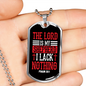 I Lack Nothing Psalm 23:1 Necklace Stainless Steel or 18k Gold Dog Tag 24" Chain-Express Your Love Gifts