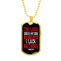 I Lack Nothing Psalm 23:1 Necklace Stainless Steel or 18k Gold Dog Tag 24" Chain-Express Your Love Gifts