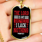 I Lack Nothing Psalm 23:1 Necklace Stainless Steel or 18k Gold Dog Tag 24" Chain-Express Your Love Gifts