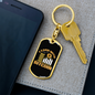 I Learn With Bitcoin Crypto Keychain Stainless Steel or 18k Gold Dog Tag Keyring-Express Your Love Gifts