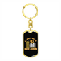 I Learn With Bitcoin Crypto Keychain Stainless Steel or 18k Gold Dog Tag Keyring-Express Your Love Gifts