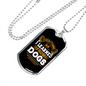 I Learned From Dogs Brown Necklace Stainless Steel or 18k Gold Dog Tag 24" Chain-Express Your Love Gifts