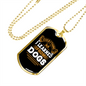 I Learned From Dogs Brown Necklace Stainless Steel or 18k Gold Dog Tag 24" Chain-Express Your Love Gifts