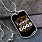 I Learned From Dogs Brown Necklace Stainless Steel or 18k Gold Dog Tag 24" Chain-Express Your Love Gifts