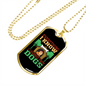 I Learned From Dogs Green Necklace Stainless Steel or 18k Gold Dog Tag 24" Chain-Express Your Love Gifts